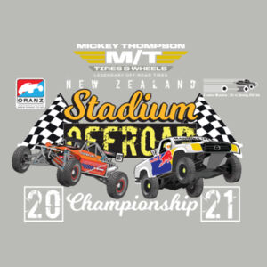 Mickey Thompson New Zealand Stadium Offroad Championship 2021 - Official Teeshirt FrontPrint Design