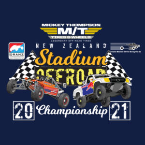 Mickey Thompson New Zealand Stadium Offroad Championship 2021 - Official Mens Teeshirt FrontPrint Design