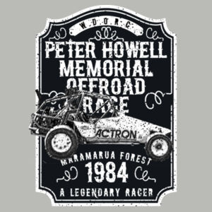 The Peter Howell Memorial Offroad Race Retro Tee Shirt - all mens sizes up to 3XL Design