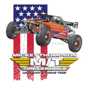 2021 Mickey Thompson Tony McCall Tee Shirt - Mens fit - sizes up to 3XL - good colour range Design