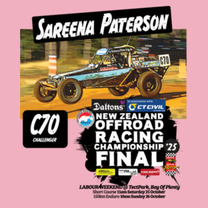 C70 Sareena Paterson Event Ladies Tee Shirt ORANZ Finals 2025 - All colours - All Sizes Design