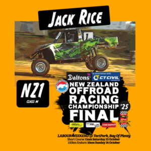 NZ1 Jack Rice ORANZ Finals 2025 Tee Shirt - Kids Sizes - A choice of Garment colours Design