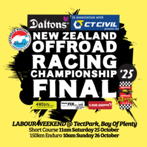 ORANZ NZ Offroad Racing Championship 2025 FINAL  - Printed Front and Back tee shirt - All colours, all sizes Design
