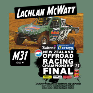 M31 Lachlan McWatt ORANZ Finals  Adult Ladies Tee Shirt - A good Range of Colours - All Sizes  Design