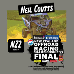 NZ2 Neil Coutts ORANZ Finals Tee Shirt - All Colours - All Sizes - Quality Guaranteed Design