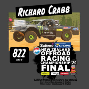 822 Richard Crabb ORANZ Finals Tee Shirt - All Colours - All Sizes - Guaranteed Quality Design