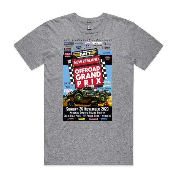 The 2023 Mickey Thompson New Zealand Offroad Grand Prix Mens Tee Shirt - sizes SM to 3XL Thumbnail