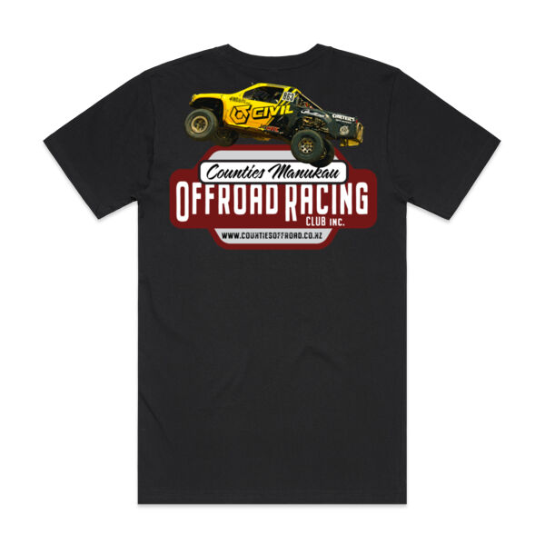 The Counties Manukau Offroad Racing Club tee with sponsor CT CIVIL —S thru to 5XL Thumbnail