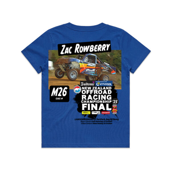 M26 Zac Rowberry ORANZ Final Youth Tee - all kids sizes - limited range of colours - Quality Guaranteed Thumbnail