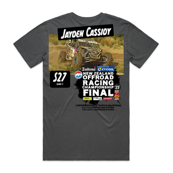 S27 Jayden Cassidy ORANZ NZ Offroad Racing Championship 2025 FINAL tee shirt - All colours, all sizes Thumbnail