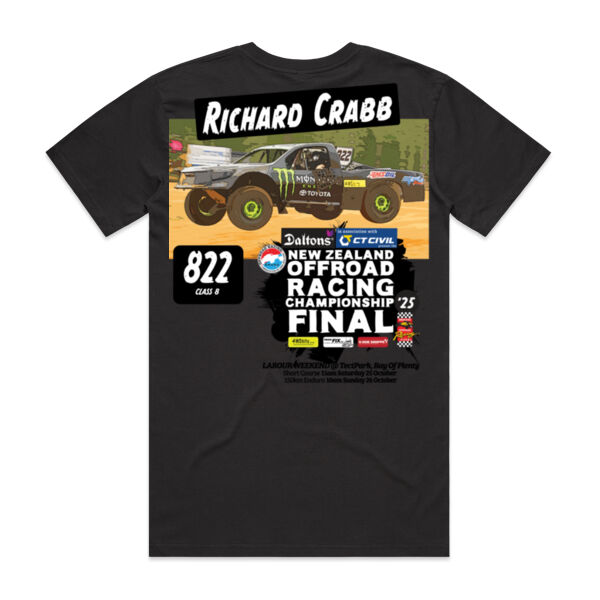 822 Richard Crabb ORANZ Finals Tee Shirt - All Colours - All Sizes - Guaranteed Quality Thumbnail