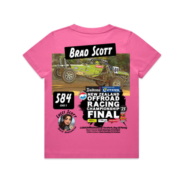 584 Brad Scott - Lucci Scott Announcer Youth Tee - a range of colour garments available - ages 8 - 14 sizes - quality quaranteed Thumbnail