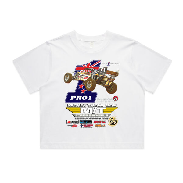 No1 Tony McCall 2025-26 Season Ladies Crop Tee - Print on Front -  Most sizes - Limited range of colours - quality guaranteed Thumbnail