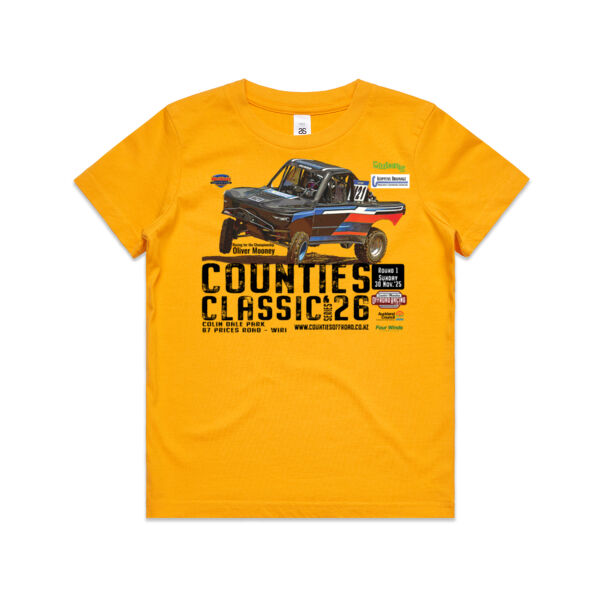 The Counties Classic 2026 Oliver Mooney Kids Tee - limited colours - 8 year to 12 year sizes -quality guaranteed Thumbnail